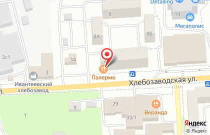 Пиццерия Палермо на Хлебозаводской улице на карте