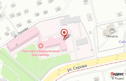 Парикмахерская Апс на улице Серова на карте