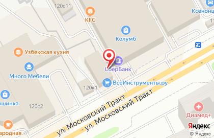 ХАНТЫ-МАНСИЙСКИЙ БАНК ОТКРЫТИЕ на Московском тракте на карте