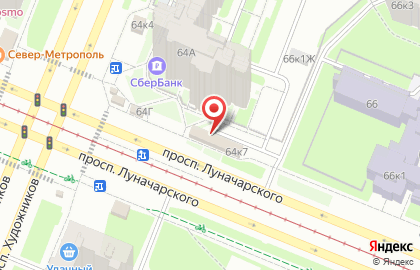 Север-Метрополь на проспекте Луначарского на карте