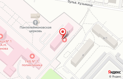 Городская клиническая больница №1 им. Кабанова А.Н. на карте
