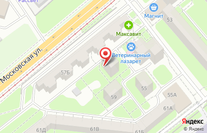 Салон-парикмахерская Имидж на Московской улице на карте
