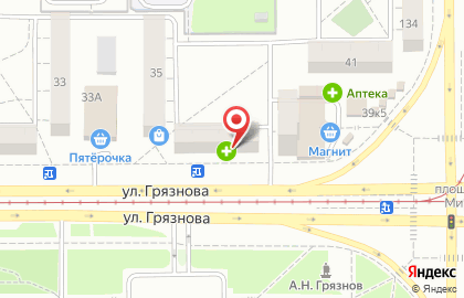 Магазин мясопродуктов Натуральный продукт на улице Грязнова на карте