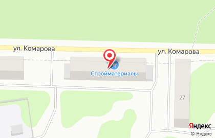Магазин Двери ПЛЮС на улице Комарова на карте
