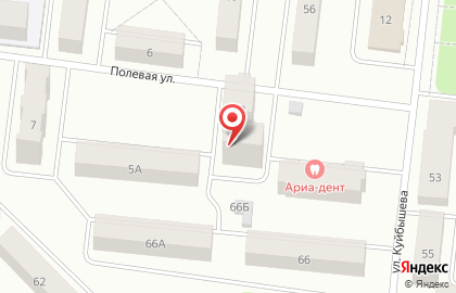 Магазин Мясной двор на Полевой улице на карте