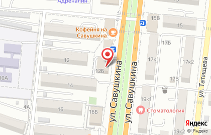Банк ВТБ на улице Савушкина на карте