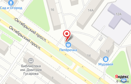 Гранитная мастерская Монумент на Октябрьском проспекте на карте