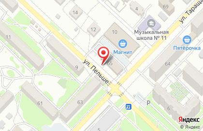 Магазин разливного пива Пивкофф в Краснооктябрьском районе на карте
