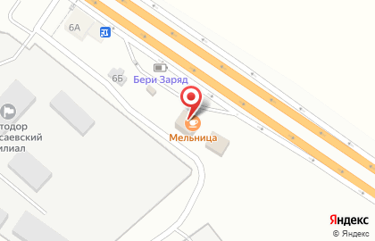 Кафе Мельница в Полысаево на карте