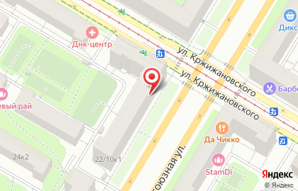 Табакерия на Академической на карте