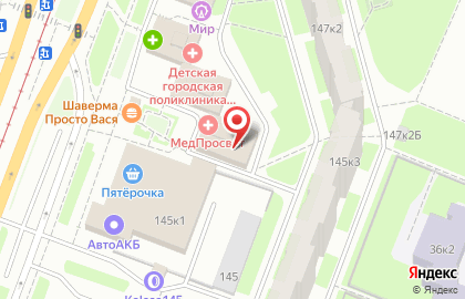 Медицинский центр МедПросвет на проспекте Энгельса на карте