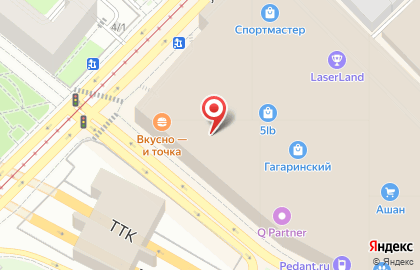 Банкомат Газпромбанк на метро Площадь Гагарина на карте