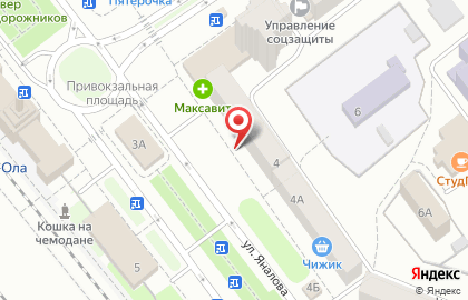 Зоомир на улице Яналова на карте