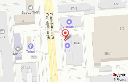 Транспортная компания ПЭК на улице Текстильщиков, 5Б на карте