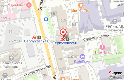 Связной на Добрынинской (ул Серпуховская Б.) на карте