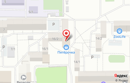 Дискаунтер Пятёрочка в Орджоникидзевском районе на карте