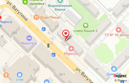 Суши-бар Имбирь на площади Карла Маркса на карте