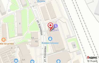 Банкомат Росбанк на улице Корнеева в Домодедово на карте