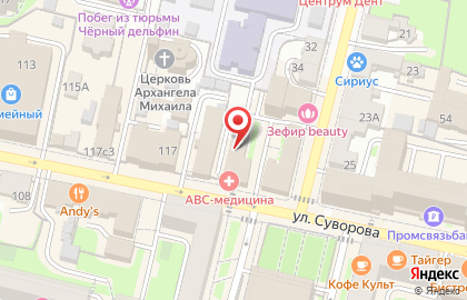 Сябр на улице Суворова на карте