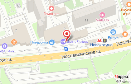 Магазин книг и канцелярских товаров Шаг к пятёрке на Носовихинском шоссе на карте