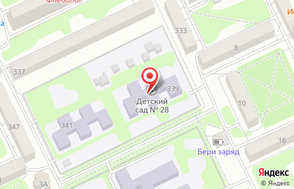 Детский сад №28 на улице Маркова на карте