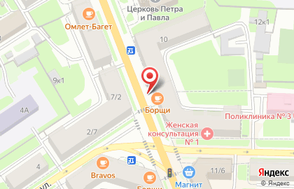 Фирменный магазин Великолукский мясокомбинат на Большой Санкт-Петербургской улице на карте