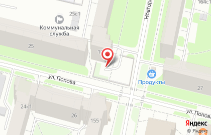 Лагуна на улице Попова на карте