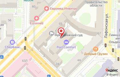 Офисный центр Суворовский 65 на карте