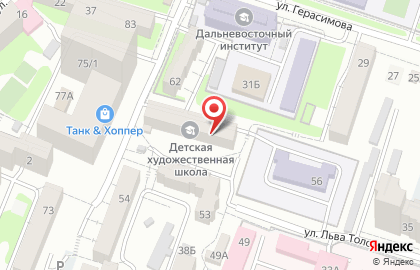 Хабкрайинвентаризация на улице Льва Толстого на карте