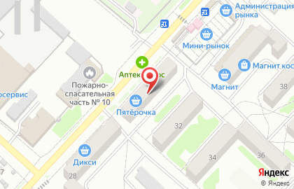 Супермаркет Пятёрочка, супермаркет на улице Ворошилова на карте