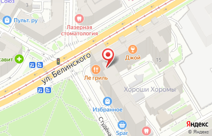 Инвестиционный холдинг Финам на улице Белинского на карте