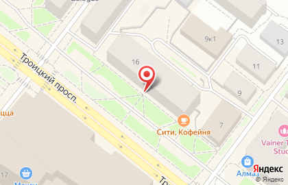 Торговый центр Сити-Центр на Троицком проспекте на карте