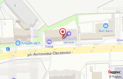 Кафе Наша столовая на улице Антонова-Овсеенко на карте