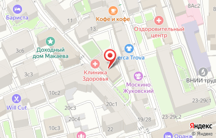 Лечебно-диагностический центр Клиника Здоровья в Подсосенском переулке на карте