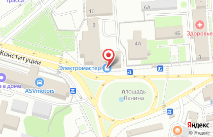 Магазин электротоваров Электромастер на площади Ленина на карте