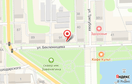 Зелёный свет в Узловой на карте