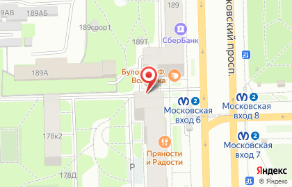 Продовольственный магазин на Московском проспекте на карте
