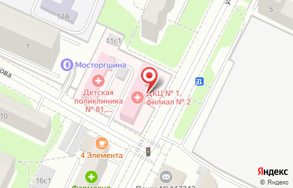 Диагностический клинический центр №1 на улице Введенского на карте