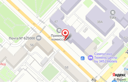 Тюменский индустриальный университет в Тюмени на карте