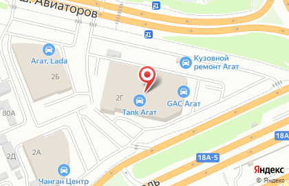 Билборды (6х3 м) от РГ Дрим на шоссе Авиаторов на карте