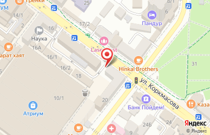 Киоск по продаже печатной продукции на улице Коркмасова на карте