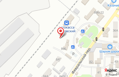 Салон связи МегаФон в Февральском переулке на карте