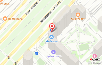 Магазин мебели TransMeb на Комсомольском проспекте на карте