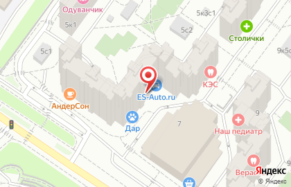 Желтый бегемотик на улице Островитянова на карте