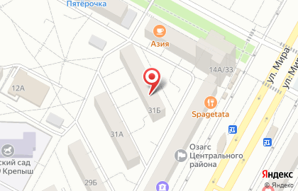 Адвокатский кабинет Чеботаревой Е.Г. в Центральном районе на карте