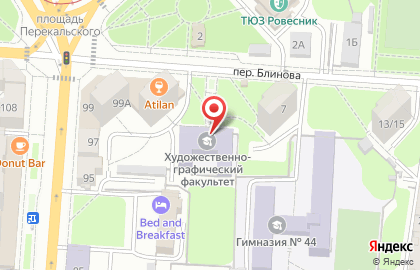 Курский государственный университет в Центральном округе на карте