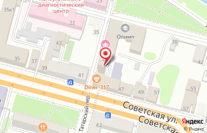 Пиццерия Папа Джонс на Советской улице на карте
