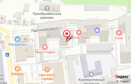 Туристическое агентство Розовый слон на Партизанской улице на карте