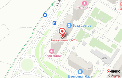 Городская база цветов на улице Борисовка на карте