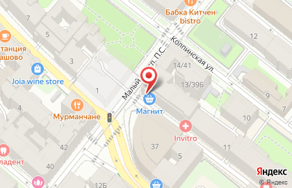 Супермаркет Магнит в Петроградском районе на карте